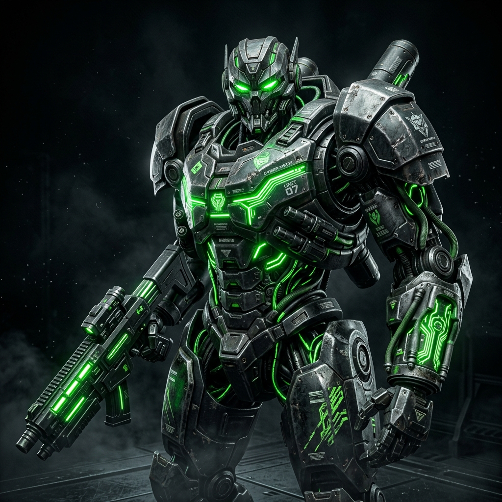 Futuristic AI Mecha Robot