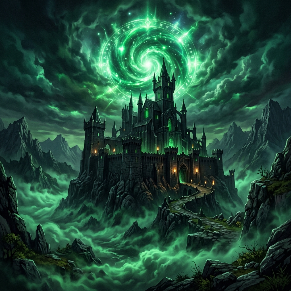 Dark Castle under Green Moon Portal